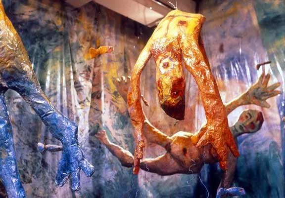 Swimmers, 1987, mixed-media, sculptural installation