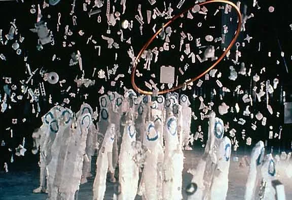 Crowd, 1990, mixed-media, sculptural installation