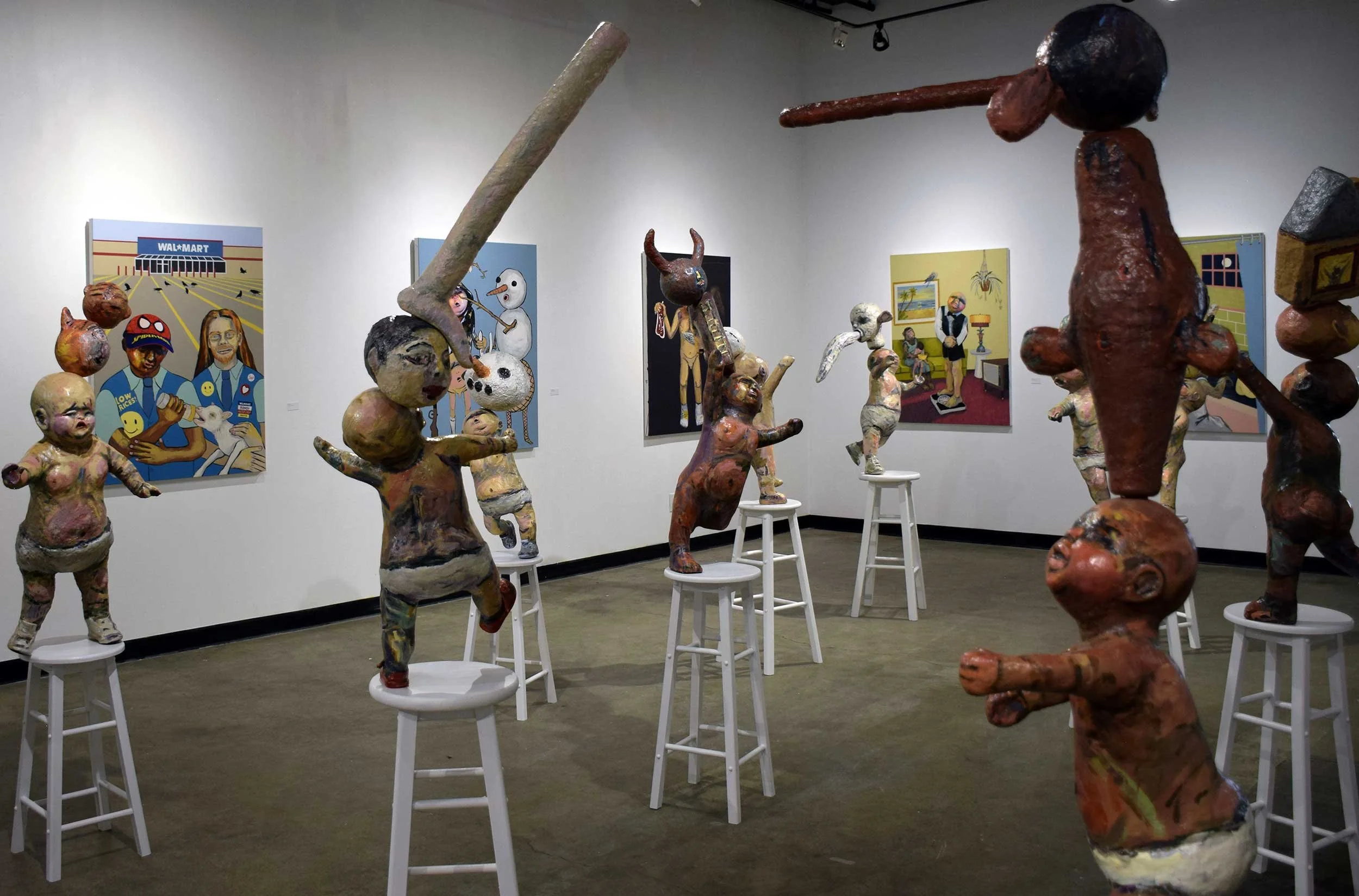 Getting Big, 2017, mixed-media, life-size