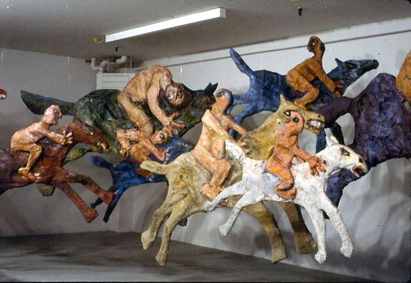 Horses and Riders ,1988, mixed-media, sculptural installation