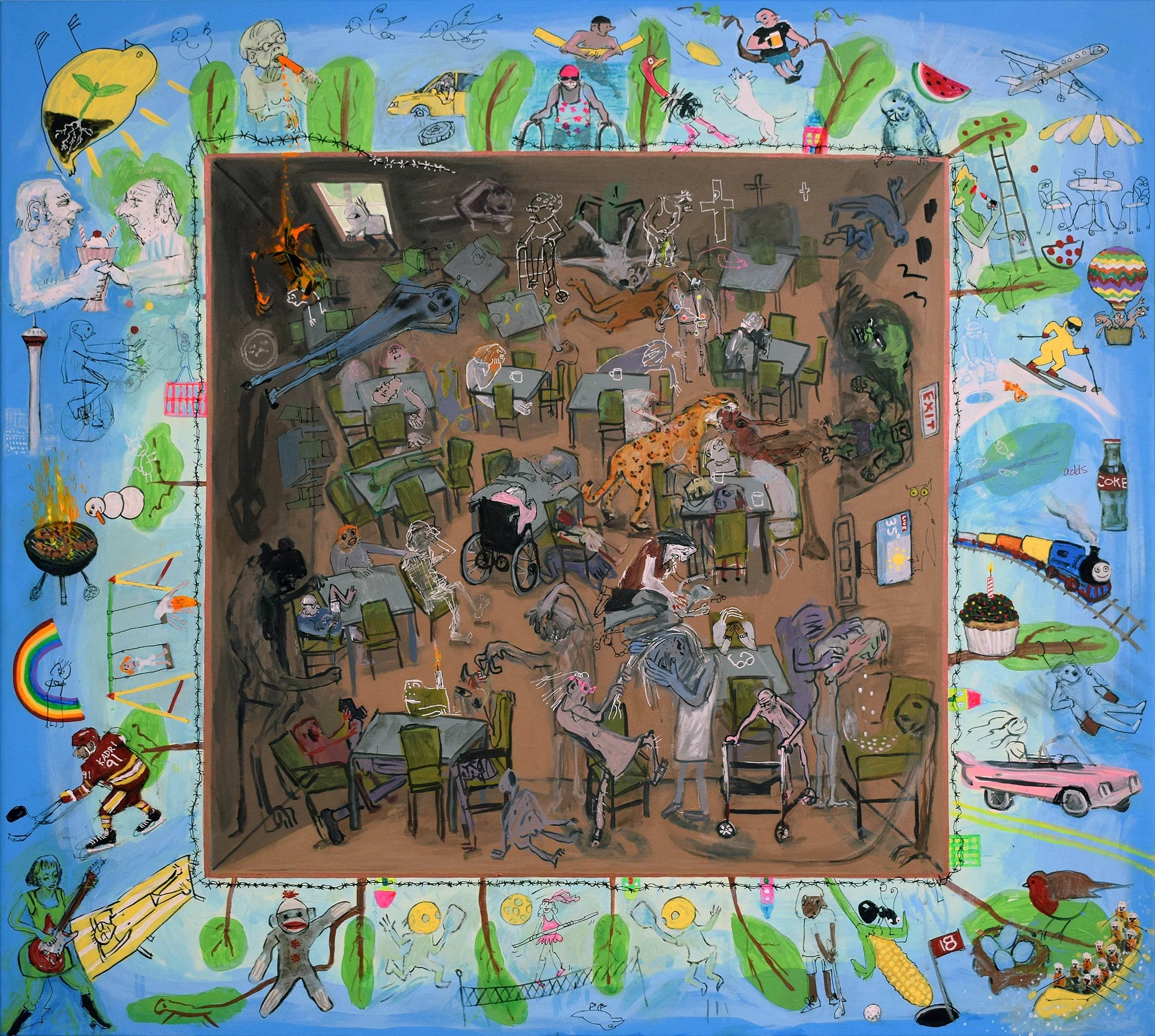 Elopement, 2026, acrylic on canvas, 36 x 40 in / 91.4 x 101.6 cm