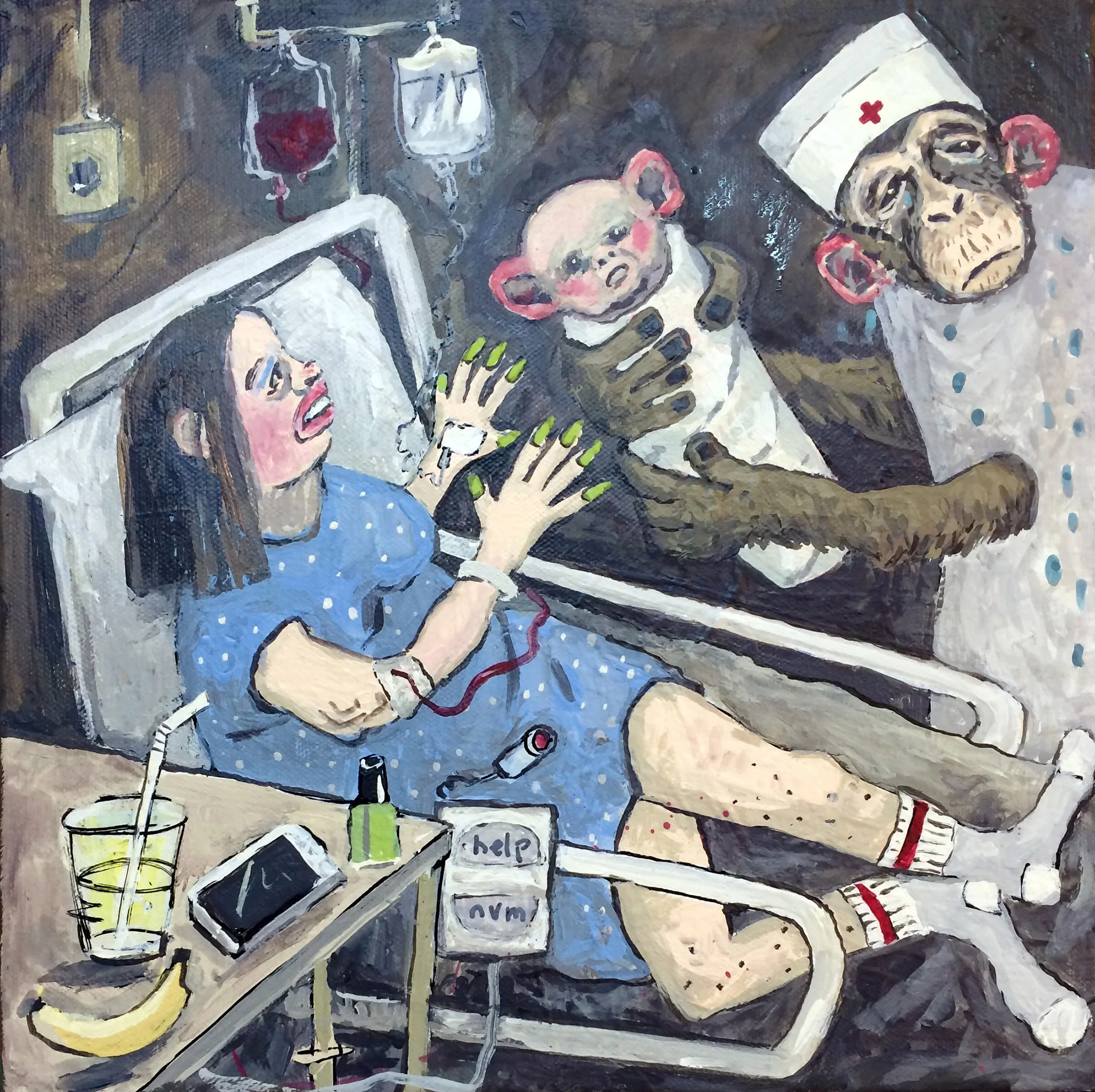 I'm Lovely, Me #3, 2019acrylic on canvas, 12 x 12 in / 30.48 x 30.48 in