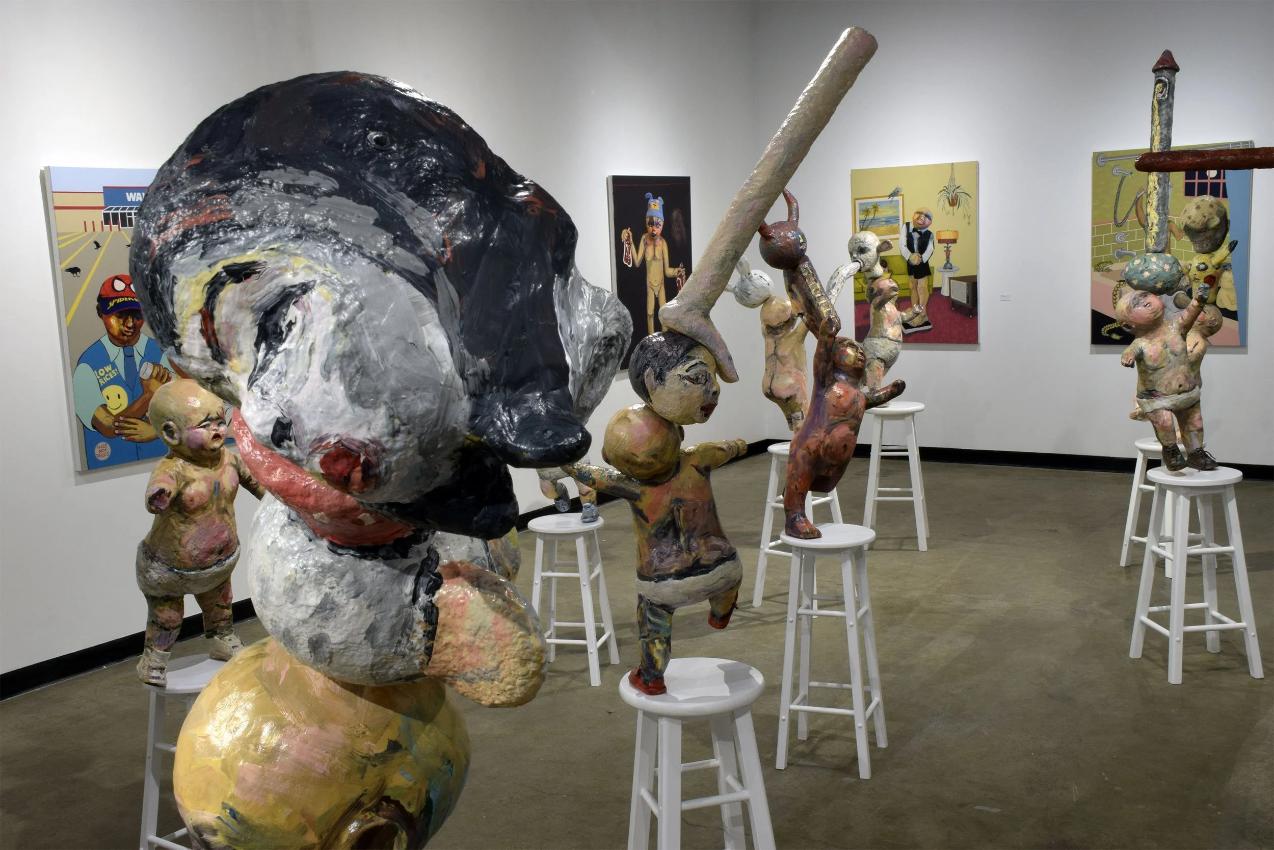 Getting Big, 2017, mixed-media, life-size