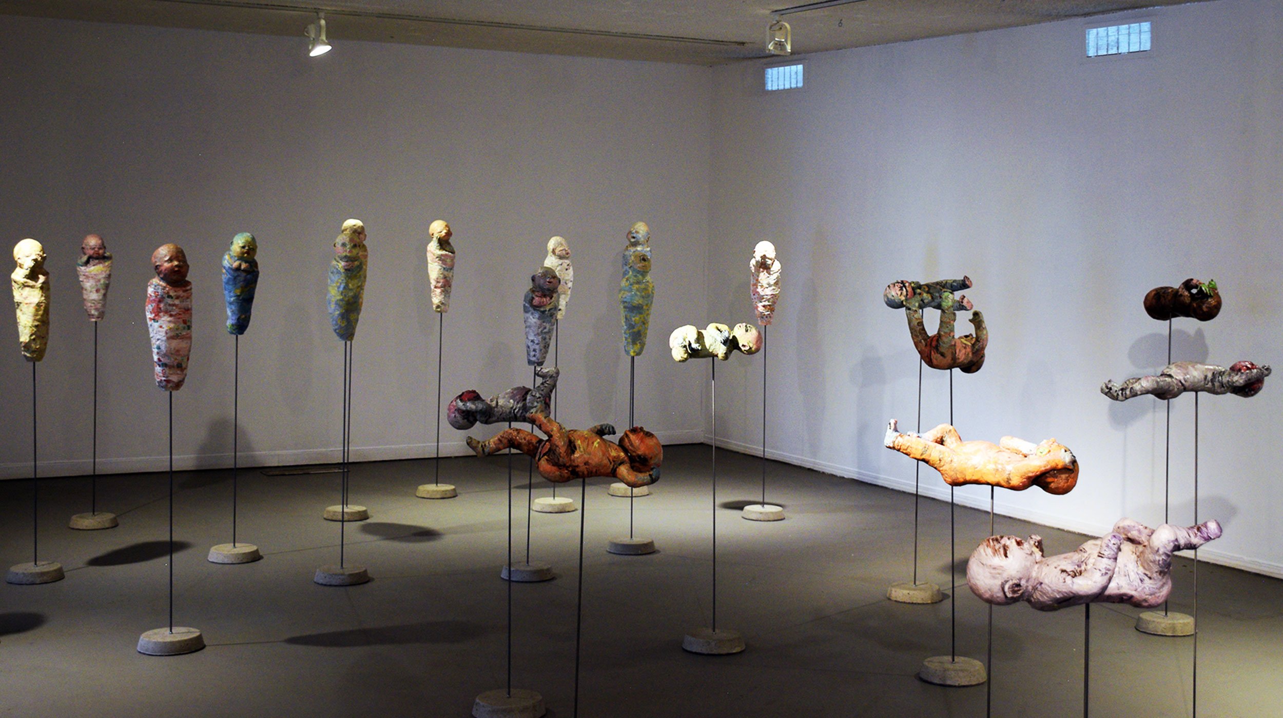 Newborns - Swaddled, 2016, mixed-media, life-size