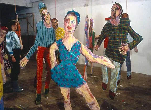 A Gathering, 1987, mixed-media, sculptural installation