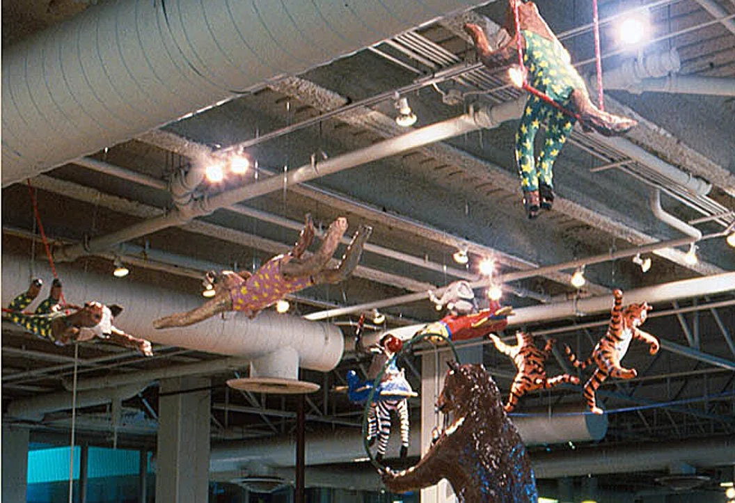 Circus, 1997, papier-mâche, sculptural installation