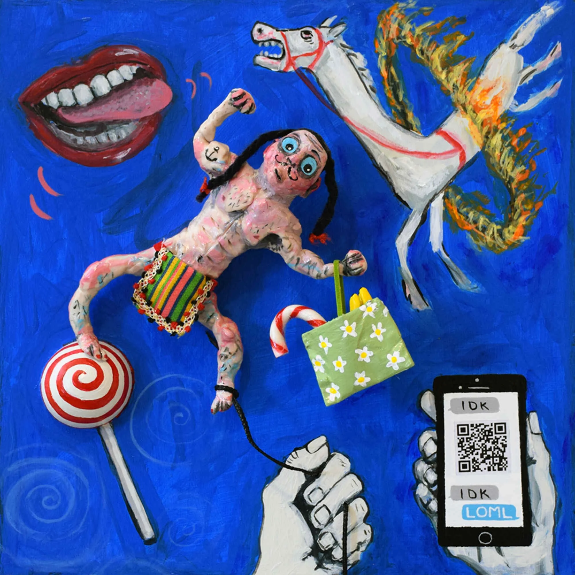 My Boy Lollipop, 2022, acrylic on panel, 12 x 12 in / 30.48 x 30.48 cm