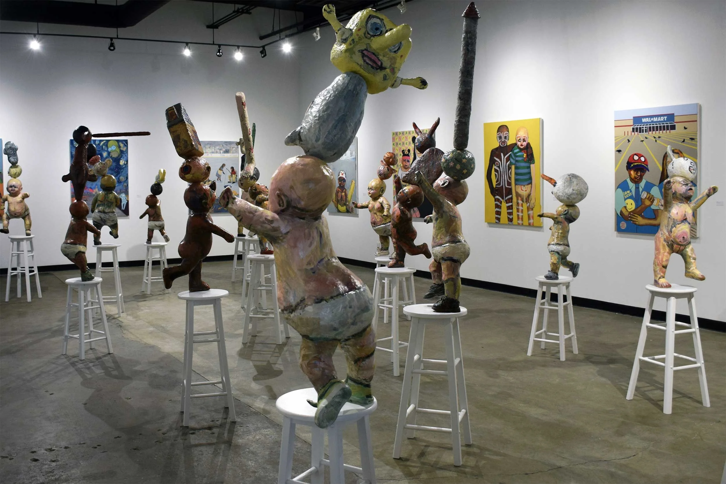 Getting Big, 2017, mixed-media, life-size