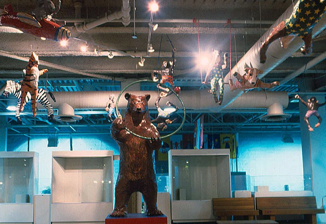 Circus, 1997, papier-mâche, sculptural installation