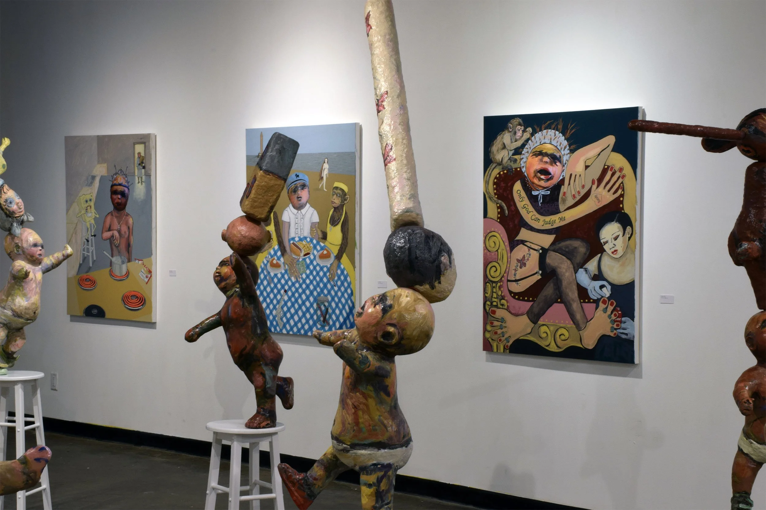 Getting Big, 2017, mixed-media, life-size