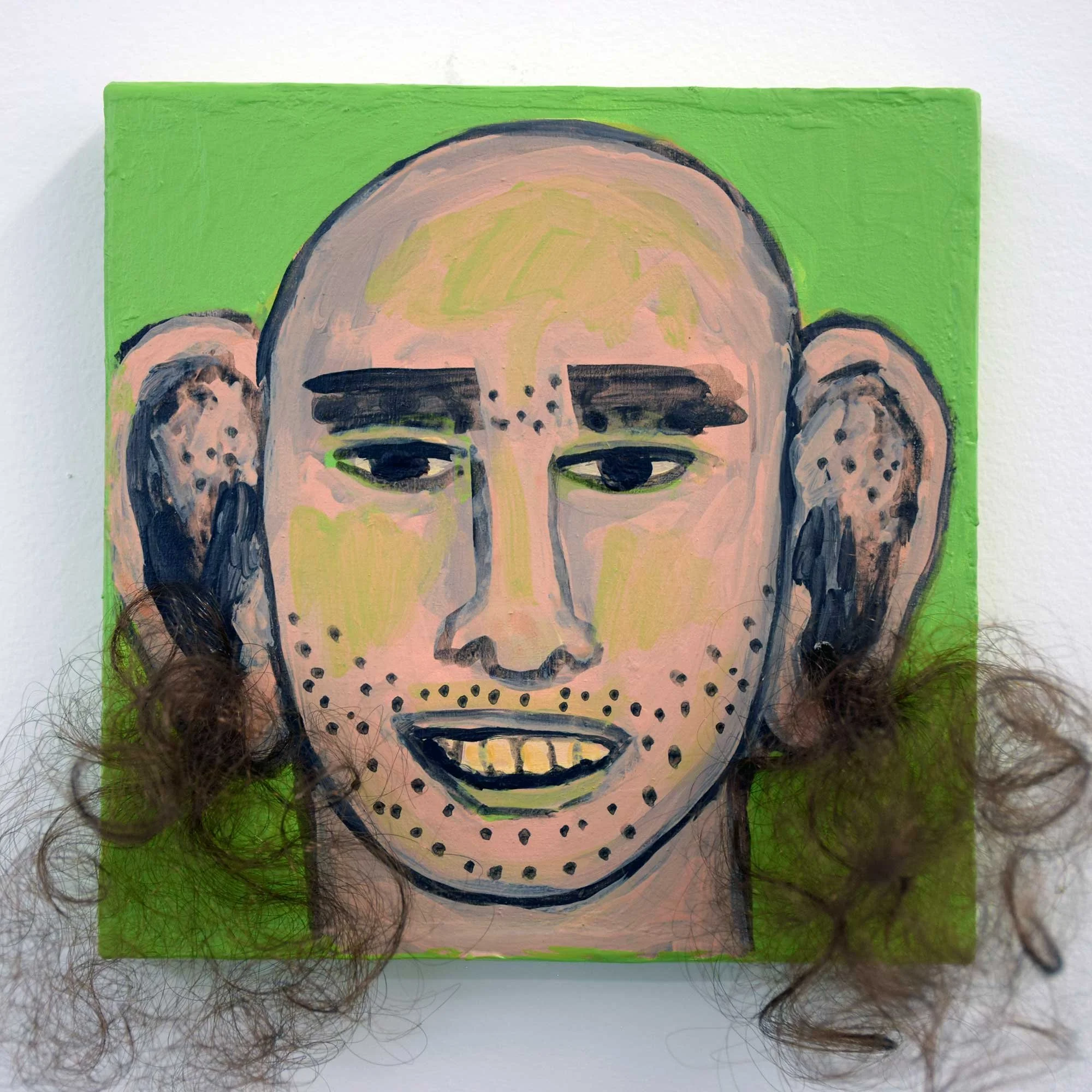 Earls Ears, 2025, mixed-media on panel, 6 x 6 in / 15.24 x 15.24 cm