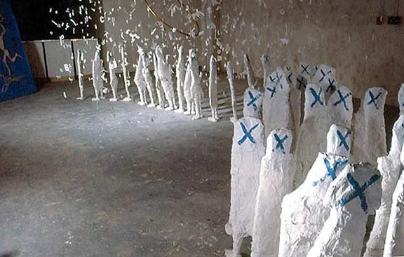 Crowd, 1990, mixed-media, sculptural installation