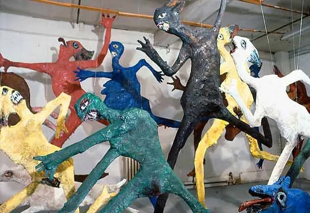 Runners, 1989, mixed-media, sculptural installation