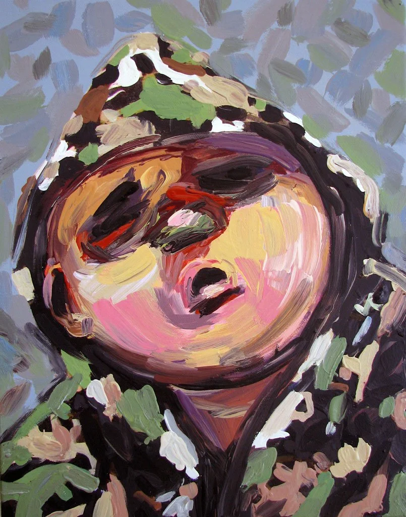 Camouflage, 2014, acrylic on canvas, 14 x 11 in / 35.56 x 27.94 cm