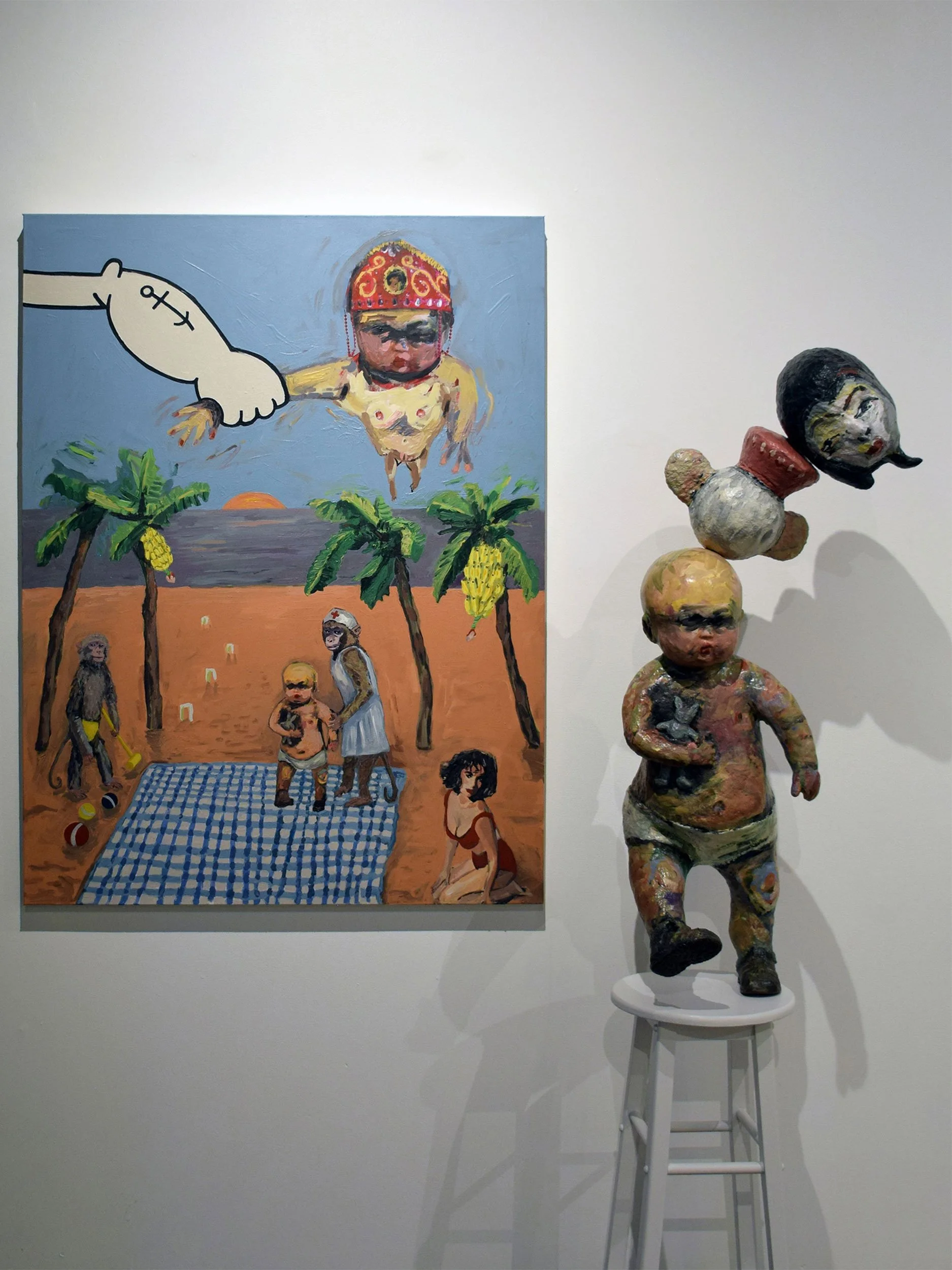 Red Princess, 2017, painting and sculpture