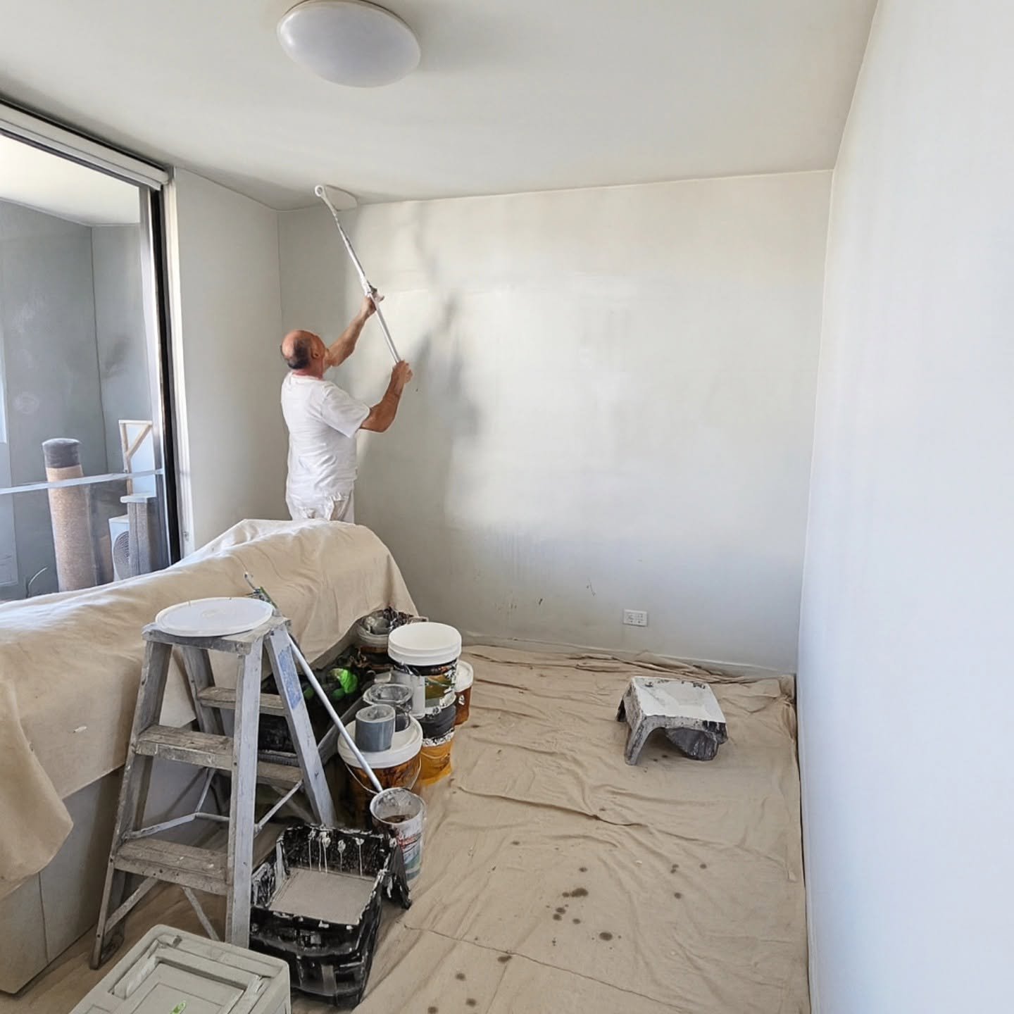 Smoke damage restoration and interior painting project in Cheltenham