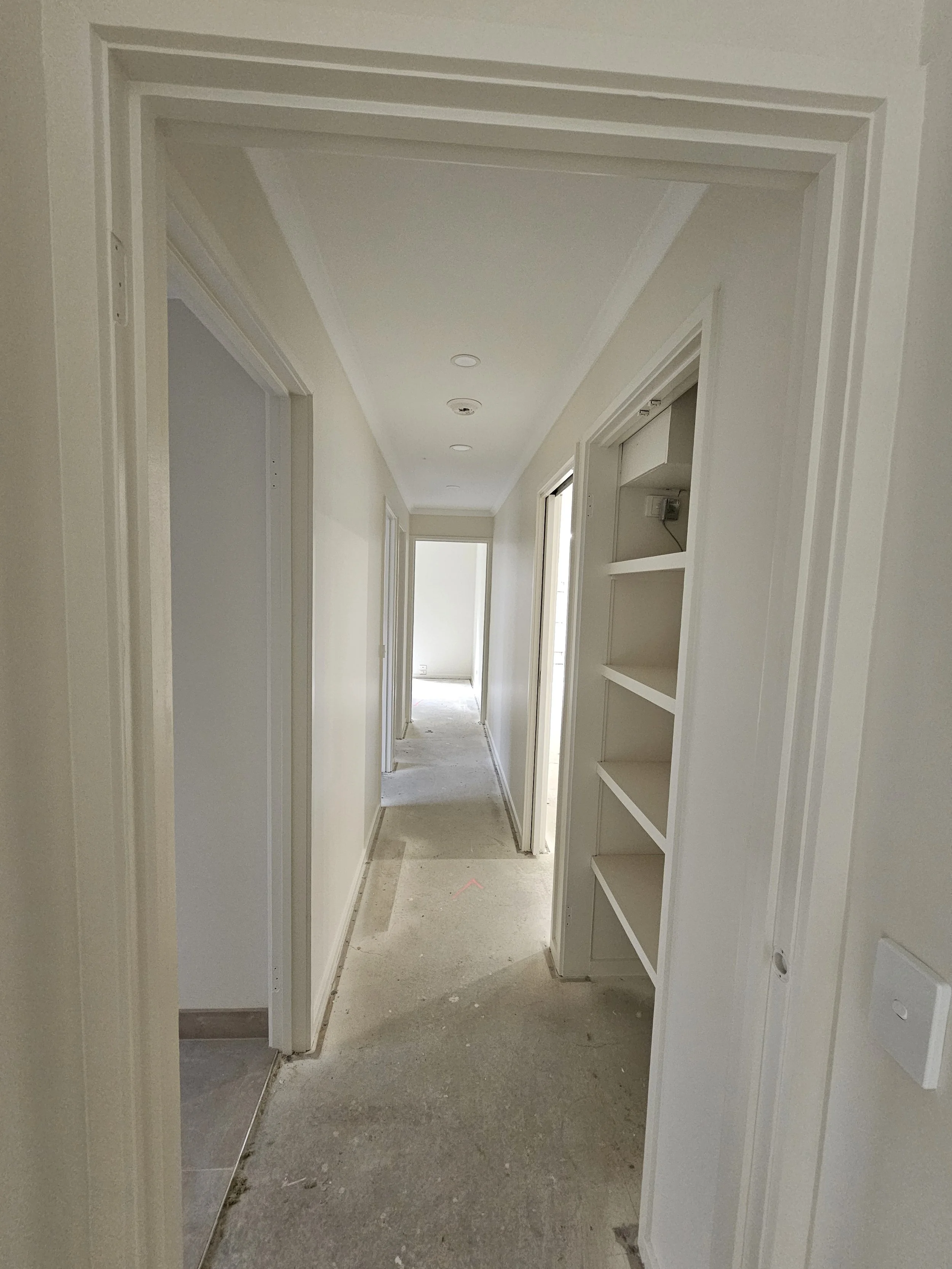 Interior hallway repaint project in Aspendale Gardens Melbourne