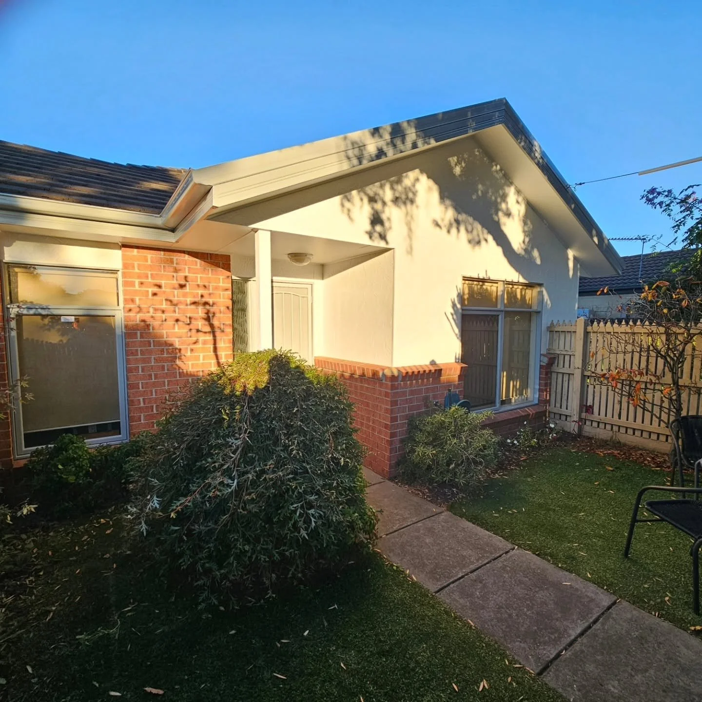 Exterior house painting project completed in Mentone