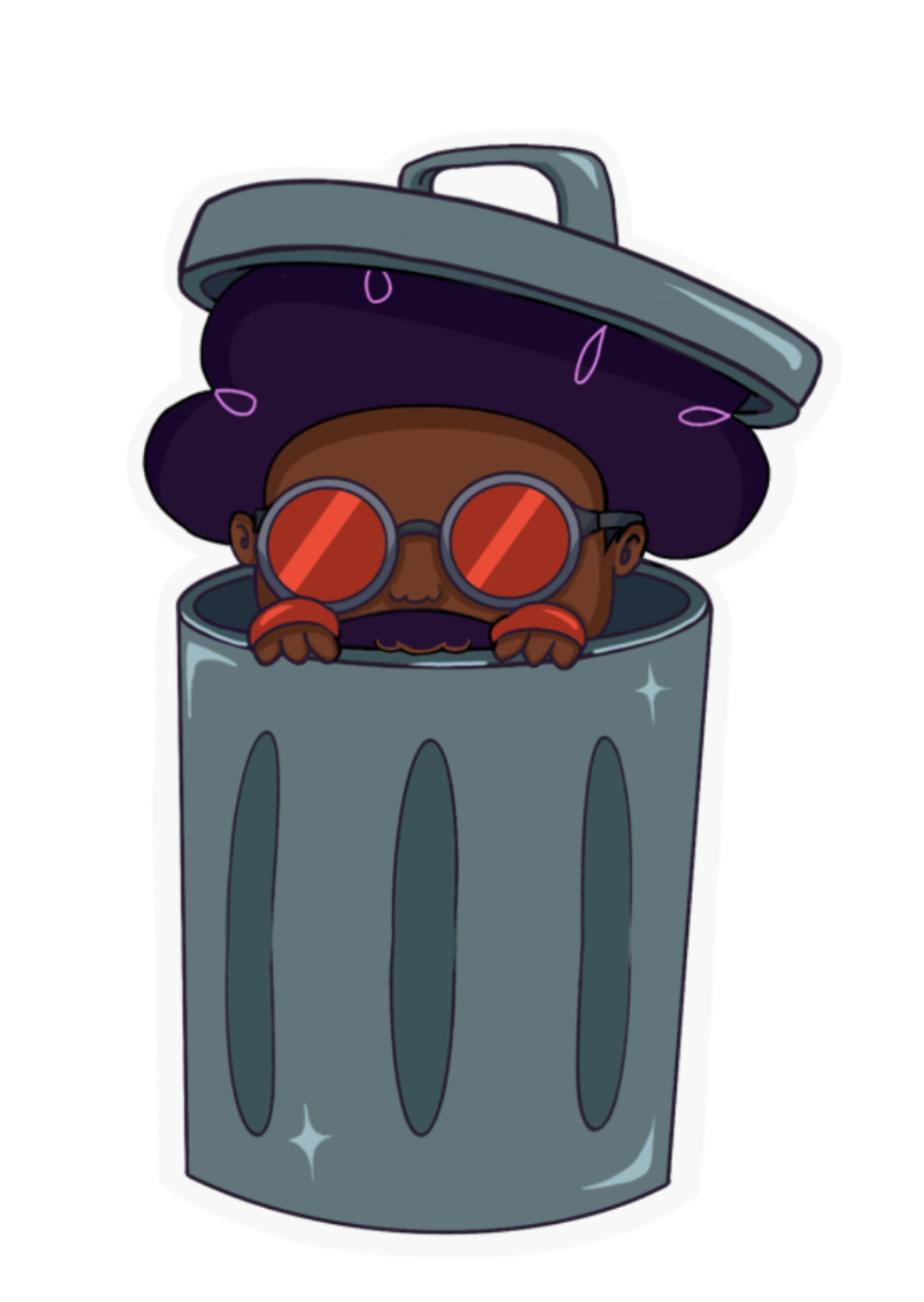 Hero Trash Stickers