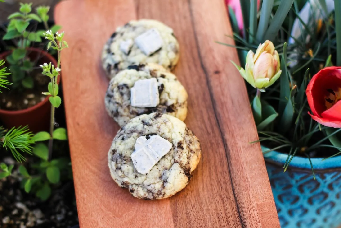 Introducing our newest addition to the menu, Cookies n&rsquo; Cream Sourdough Cookies 🌼 available to order as soon as THIS Saturday for porch pickup! [no delivery available this weekend due to our Lincoln City Spring Market] if you 🤍 Oreos, you do 