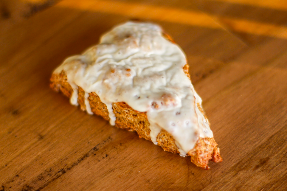 Ginger Maple Glaze Sourdough Scones
