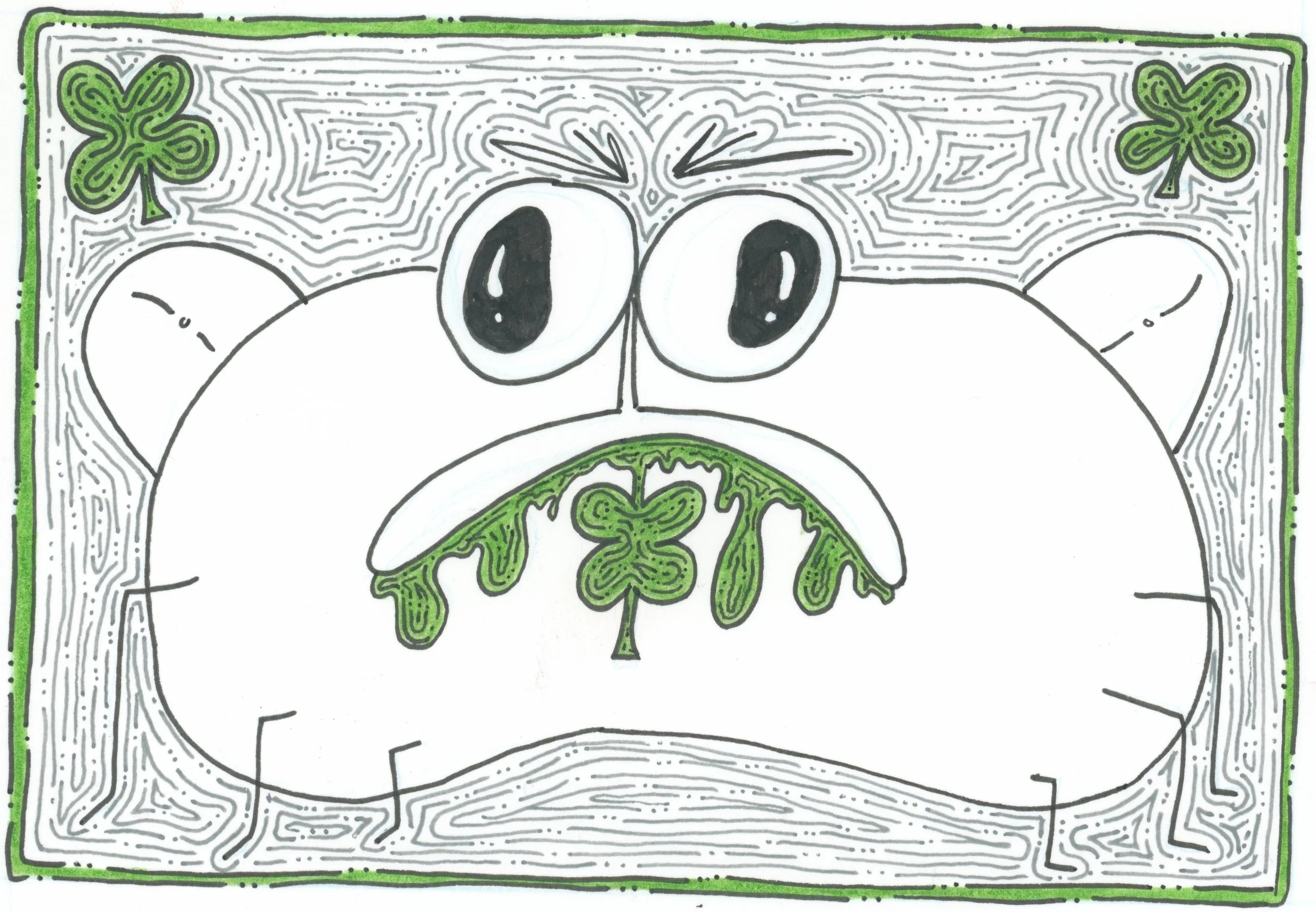 CLOVER CHARM (4"x6" postcard)