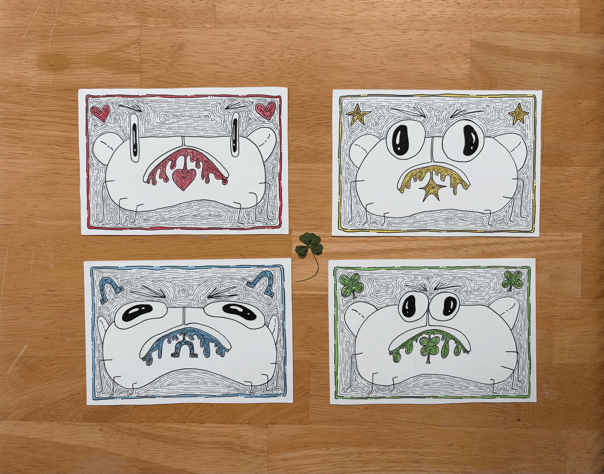 CHARMED (I'M SURE) (postcard set - four 4"x6" postcards)