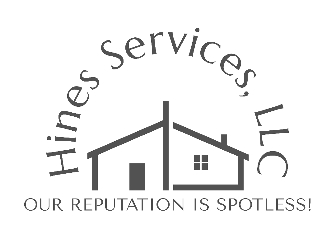 A business logo for a cleaning company called Hines Services LLC