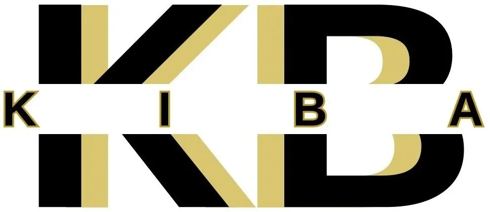 the logo of KJB is stylized with black and gold colors, with the letters 'K', 'I', 'B', and 'A' placed around or within the design