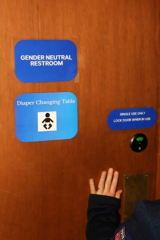 Single-use, gender neutral restrooms are available.