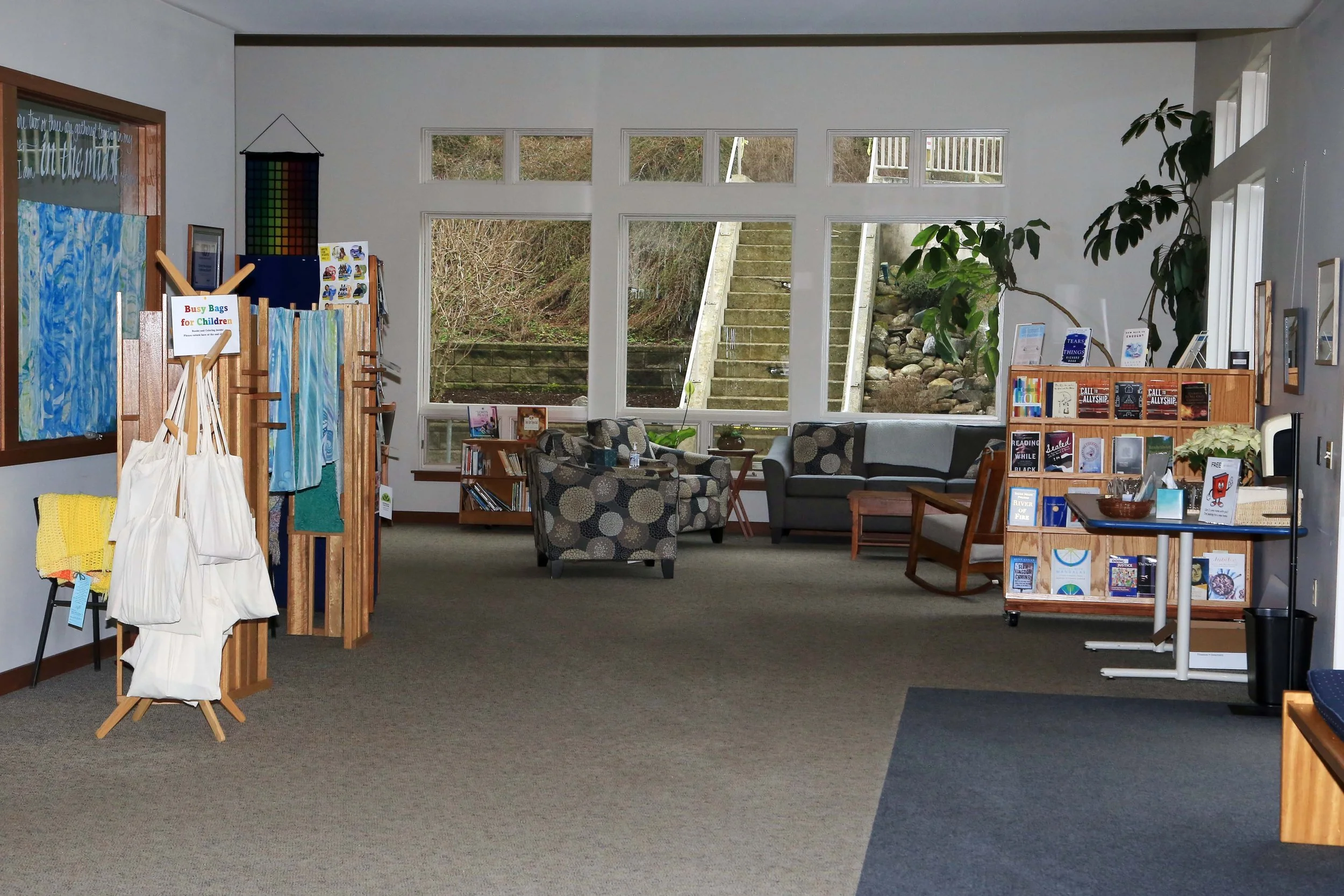 Our entrance is free of rugs.