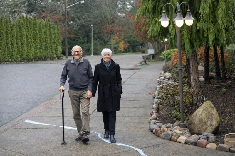 Curb ramps and smooth paths make walking from parking lot easier