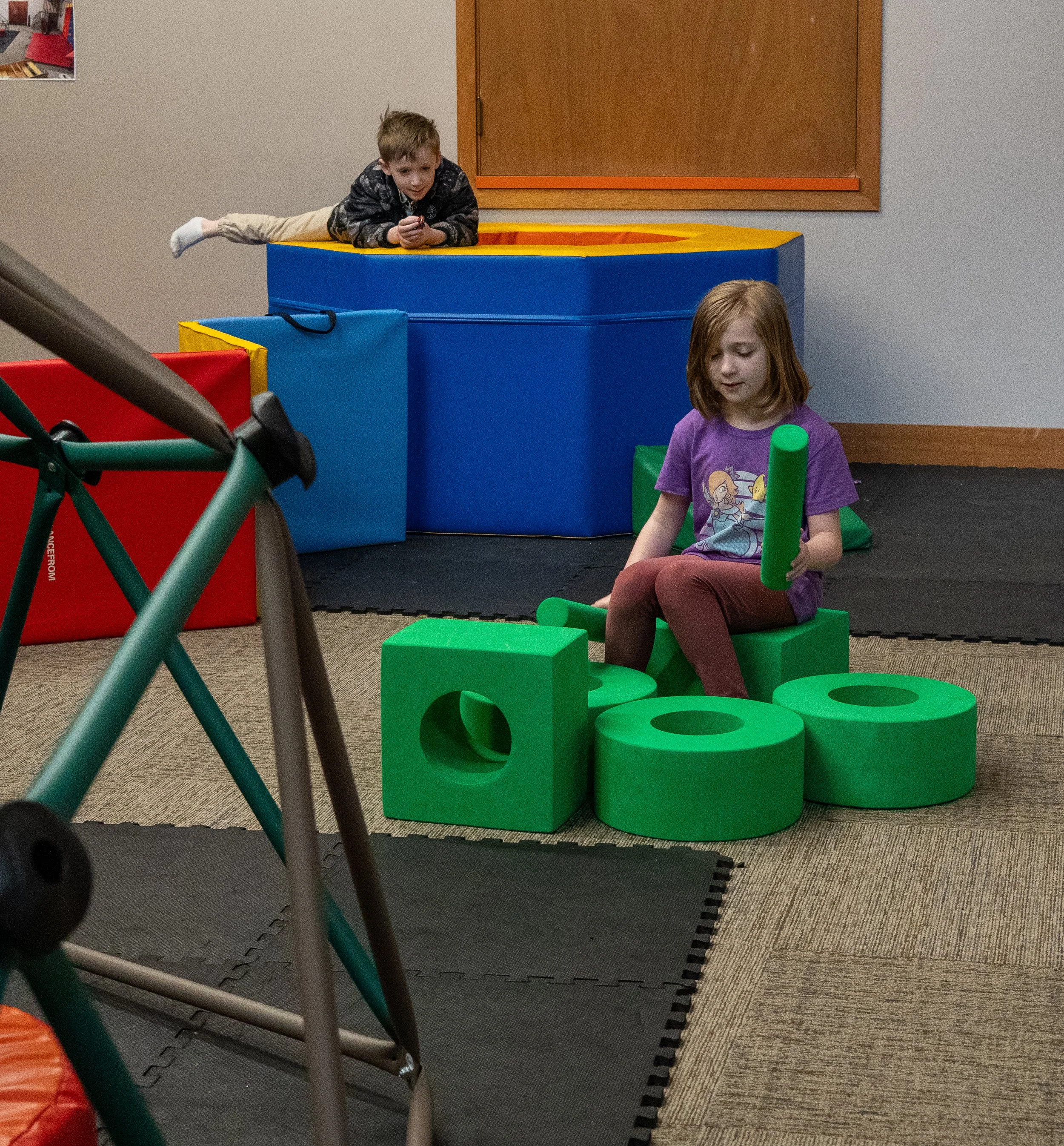 After worship, kids can play in the gym, which is staffed until noon.