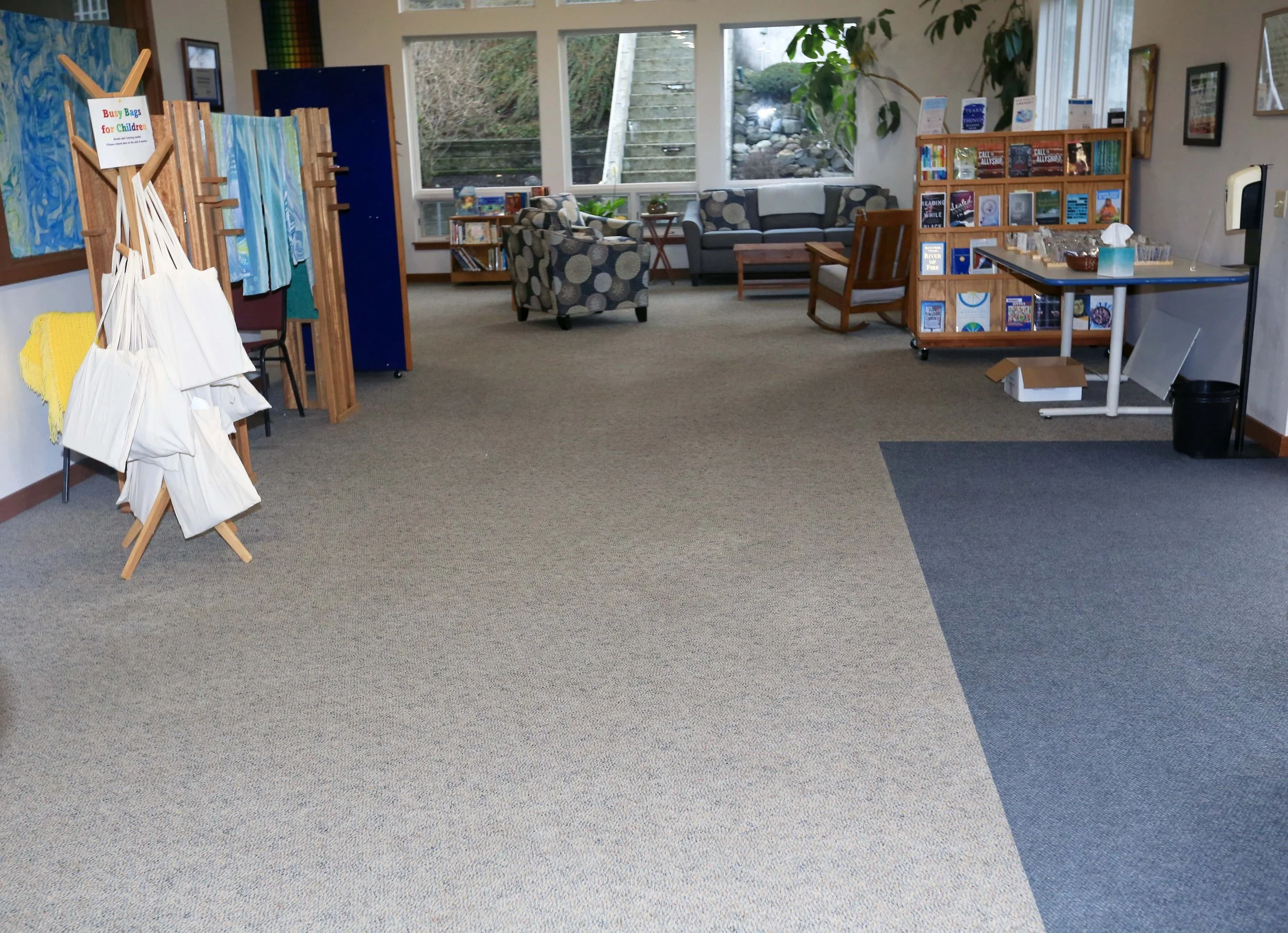 The entry way is free of rugs