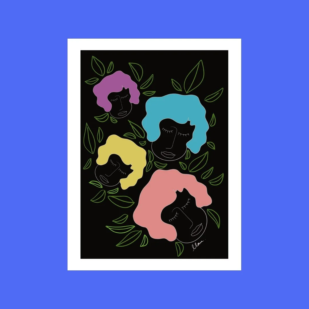 Abstract Faces Print