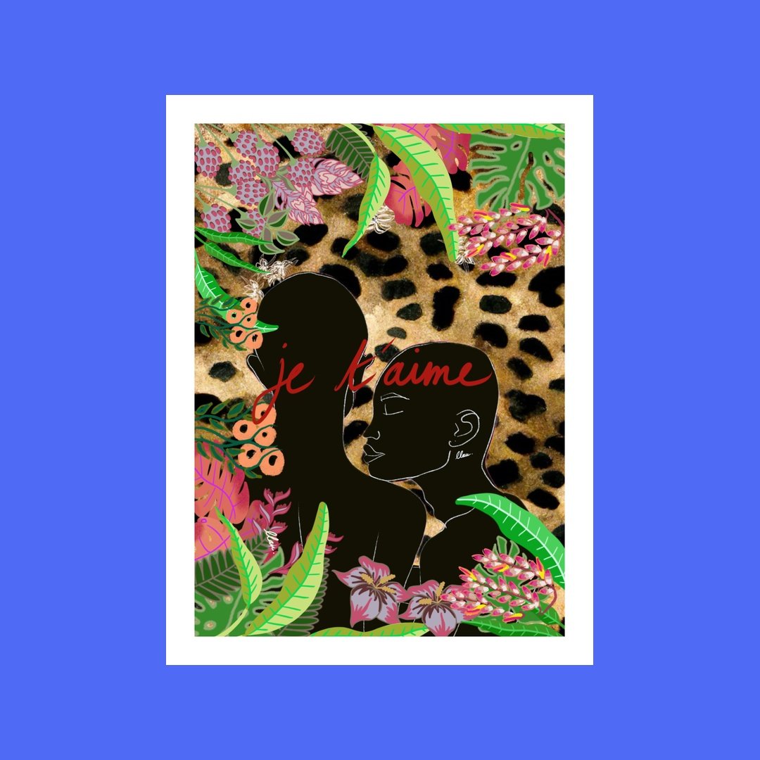 'Je T'aime' Tropical Leopard