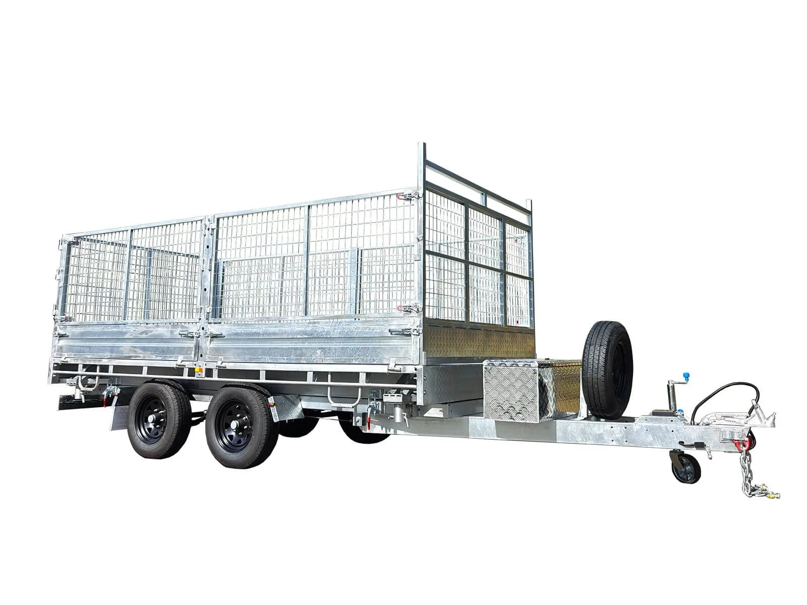 12x7 Hydraulic 3-Way Flat Top Tipper Trailer 3500kg ATM