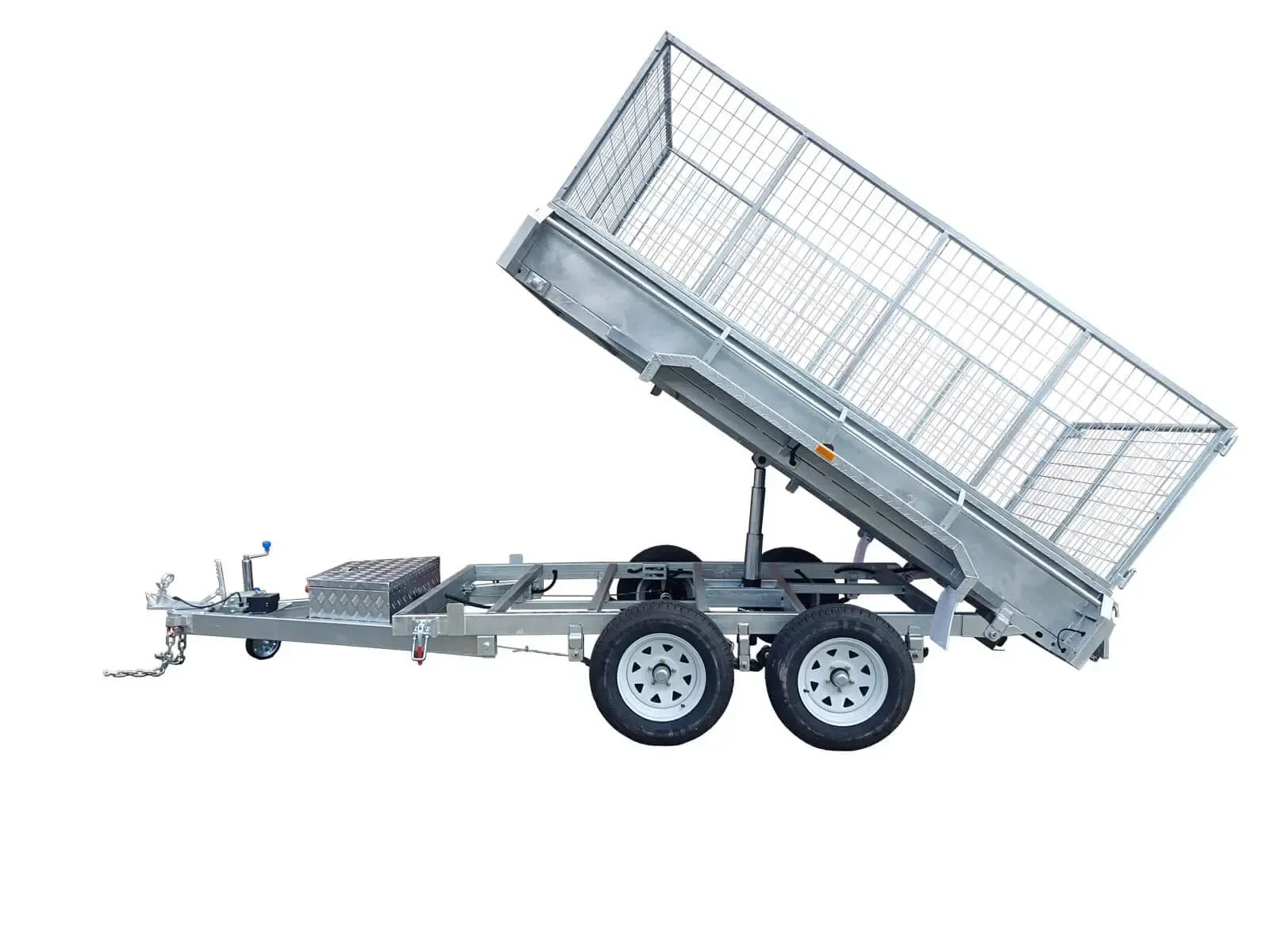 10x5 Hydraulic Tipper Trailer with raised tipping body