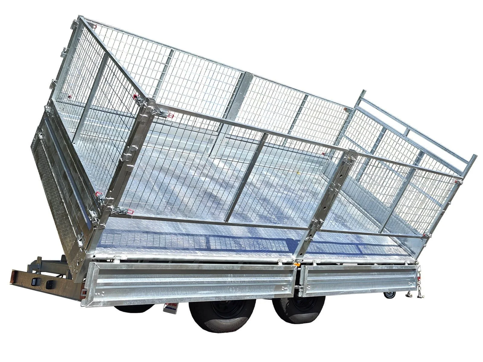 12x7 3-way hydraulic flat top tipper with 900mm cage