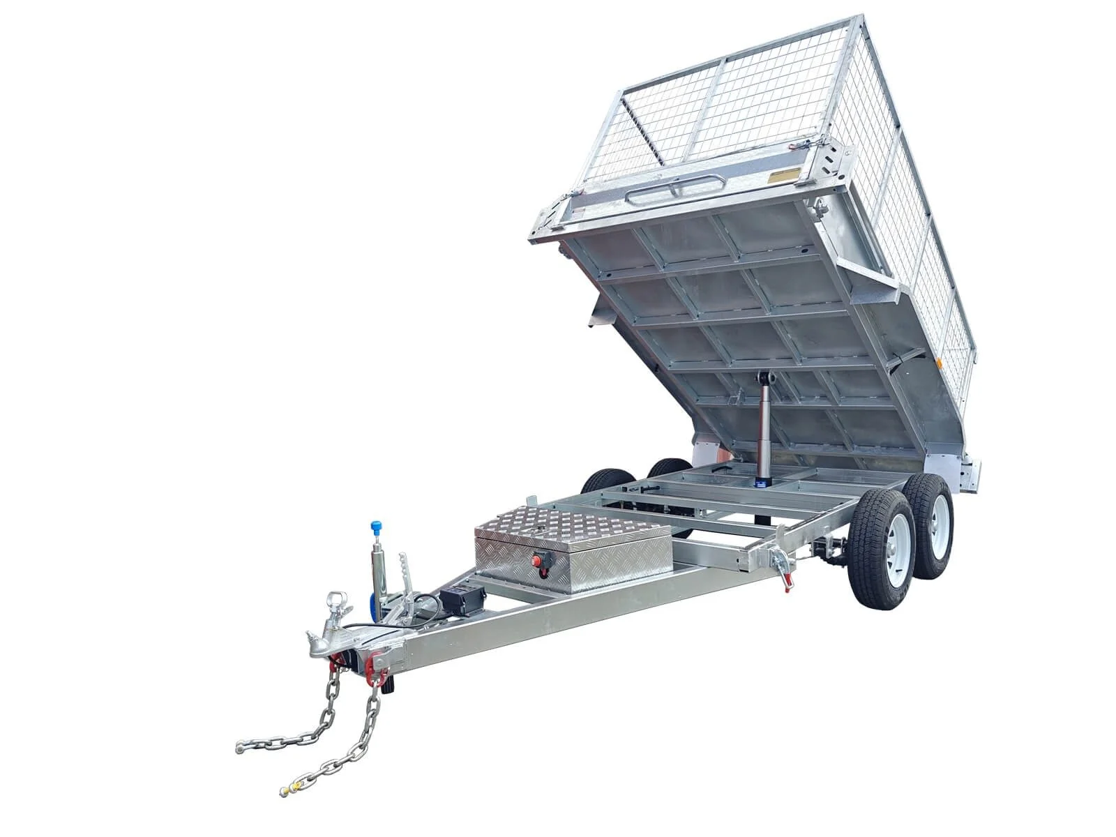 8x5 Hydraulic Tipper Trailer with raised tipping body