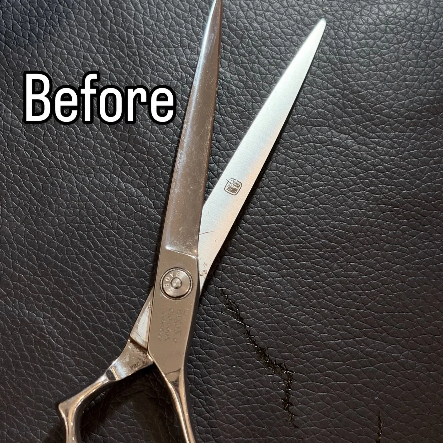 It&rsquo;s always a nice feeling when you get a shear looking like it&rsquo;s brand new #salon #shear #sharpening #aikensc #soclean