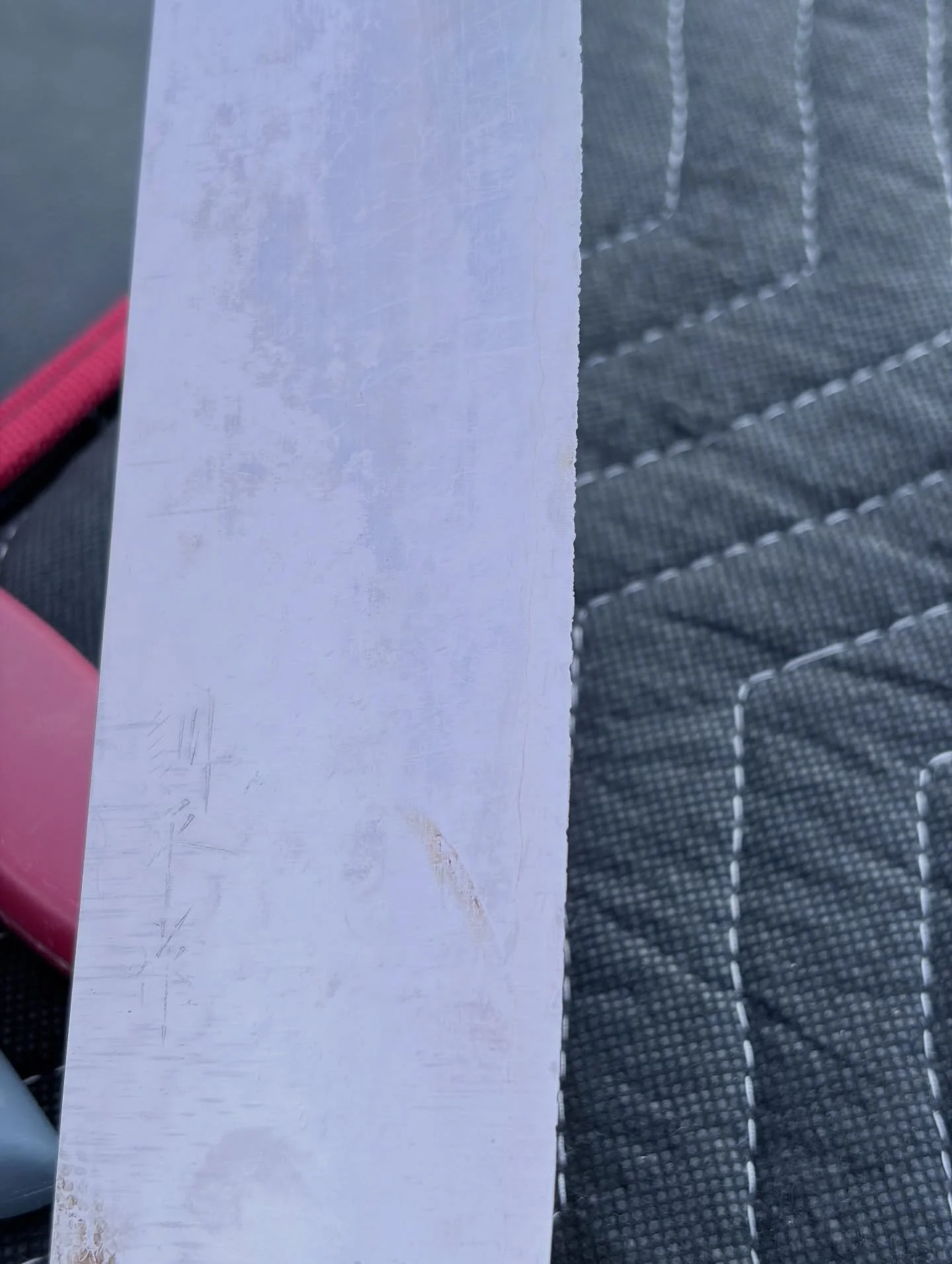 Thin knives chip easy if you&rsquo;re not extra careful. If yours is chipped like this let me know. #kniferestoration #beforeandafter #evansga #sharpening #japaneseknives
