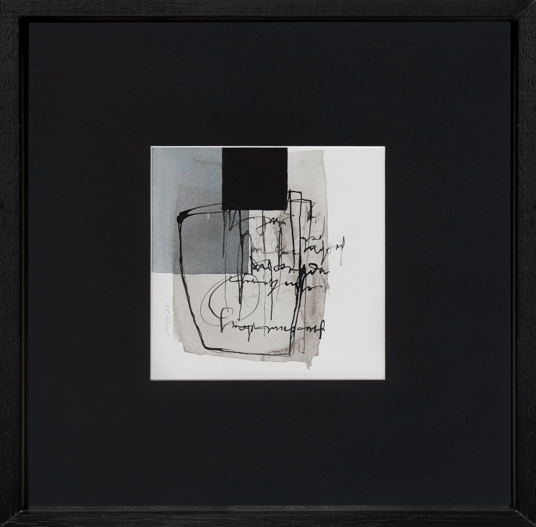 Susurros en la tinta · 30 × 30 cm