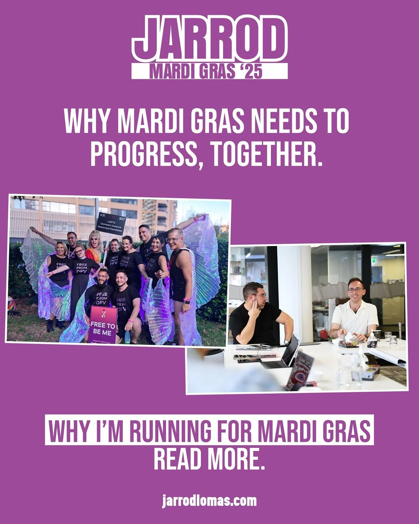 Why am I running for the Mardi Gras board at this year&rsquo;s AGM? Find out at the link in bio or here - https://open.substack.com/pub/jarrodlomas/p/mardi-gras-needs-to-progress-together

#mardigras #sydney #lgbtqia #sydneymardigras