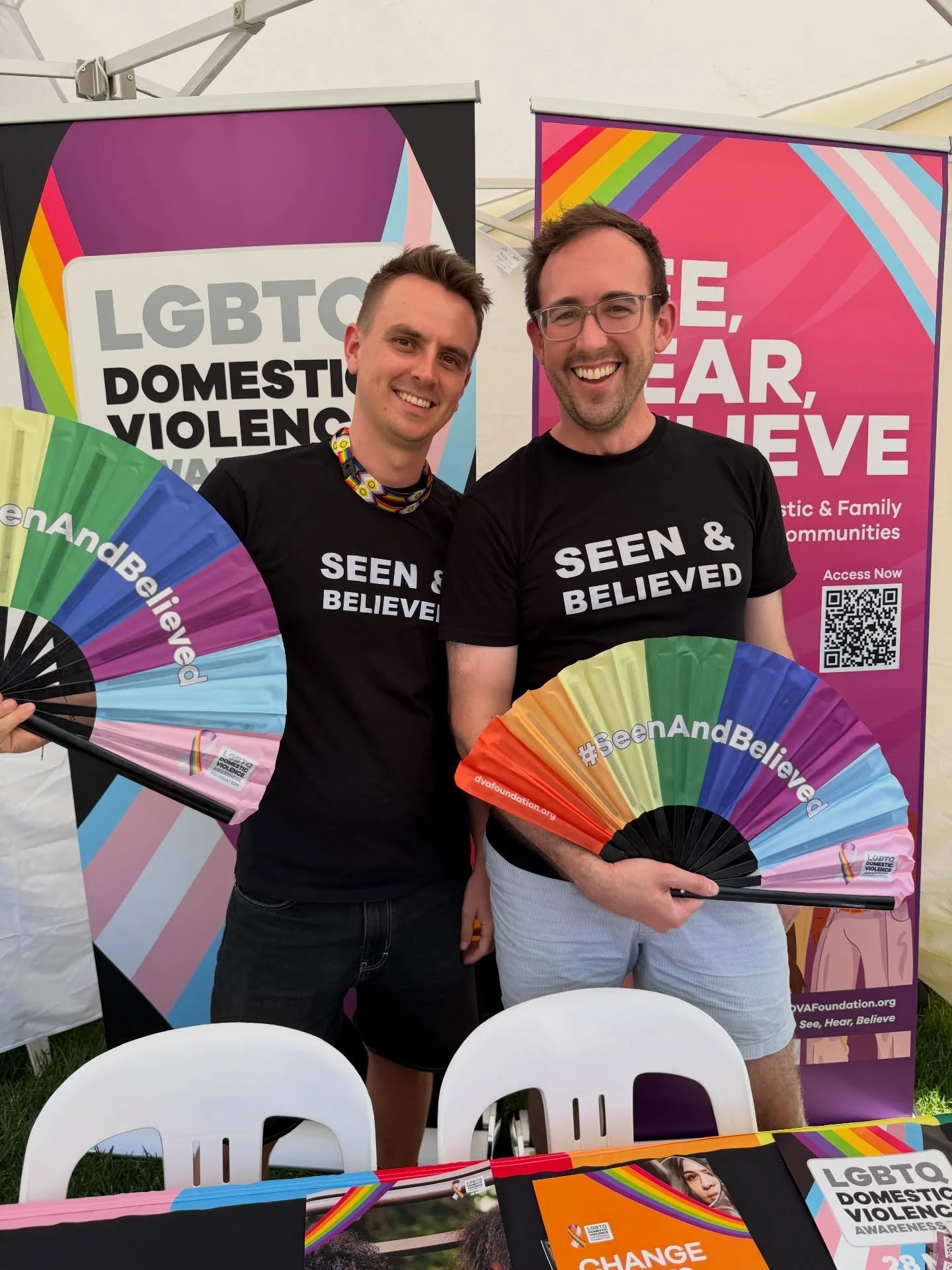 A really good reminder today of why showing up matters. So many meaningful conversations at the LGBTQ Domestic Violence Awareness Foundation stall at Midsumma Carnival today, reconnecting with community and creating space for people to talk, ask ques