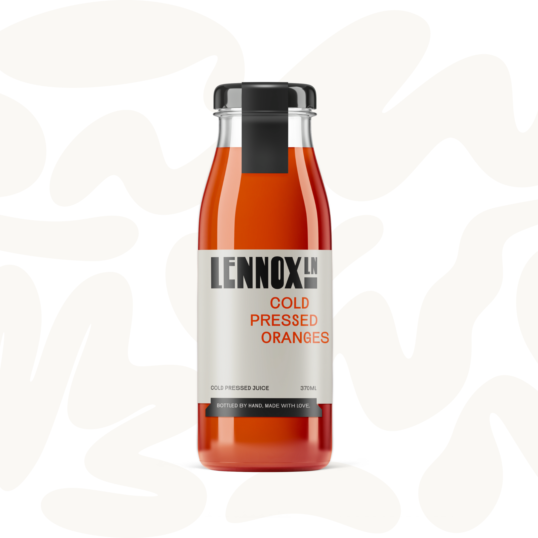 Bottle of 100% Cold-Pressed Market Fresh Oranges