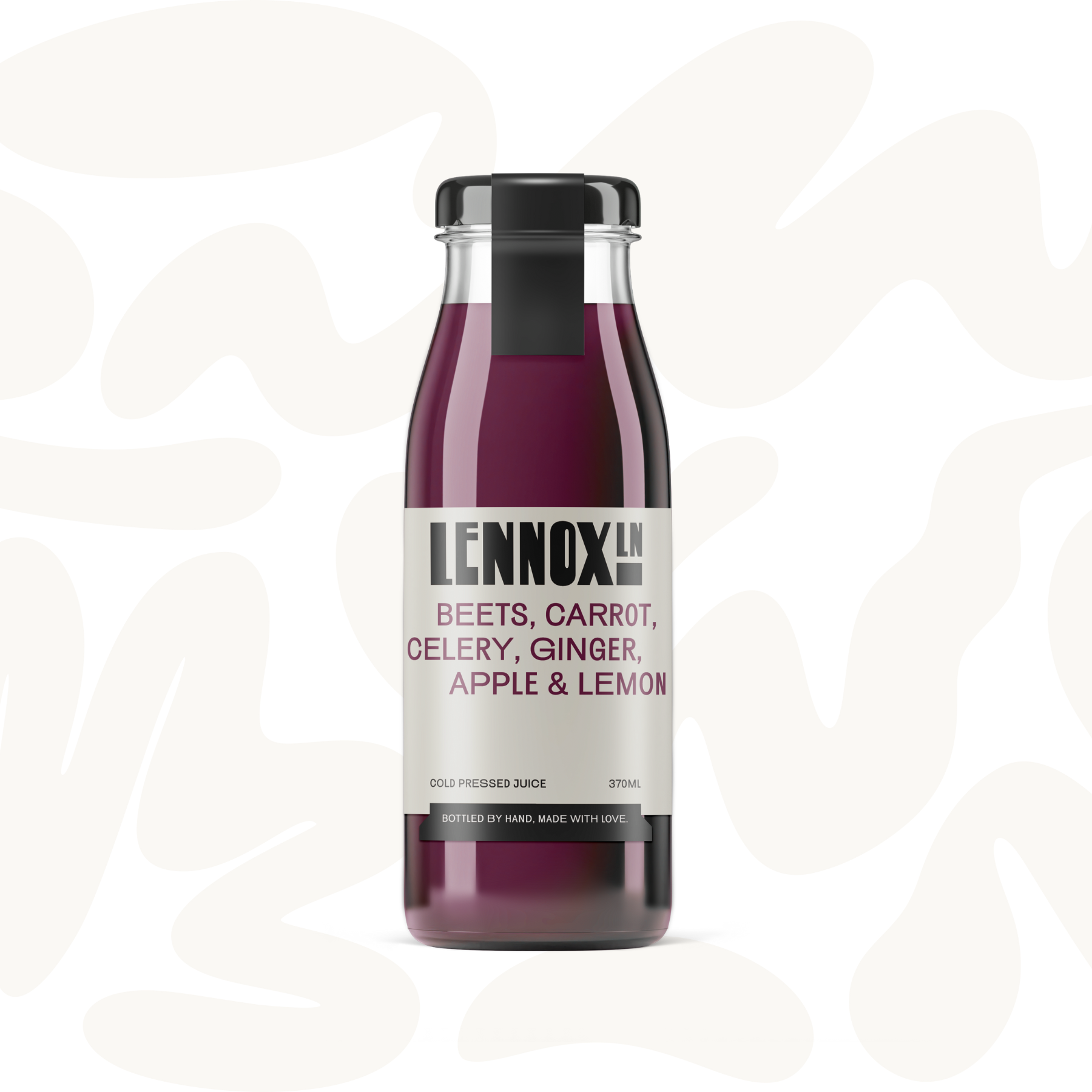 Bottle of Beets, Carrot, Celery, Ginger, Apple & Lemon Juice