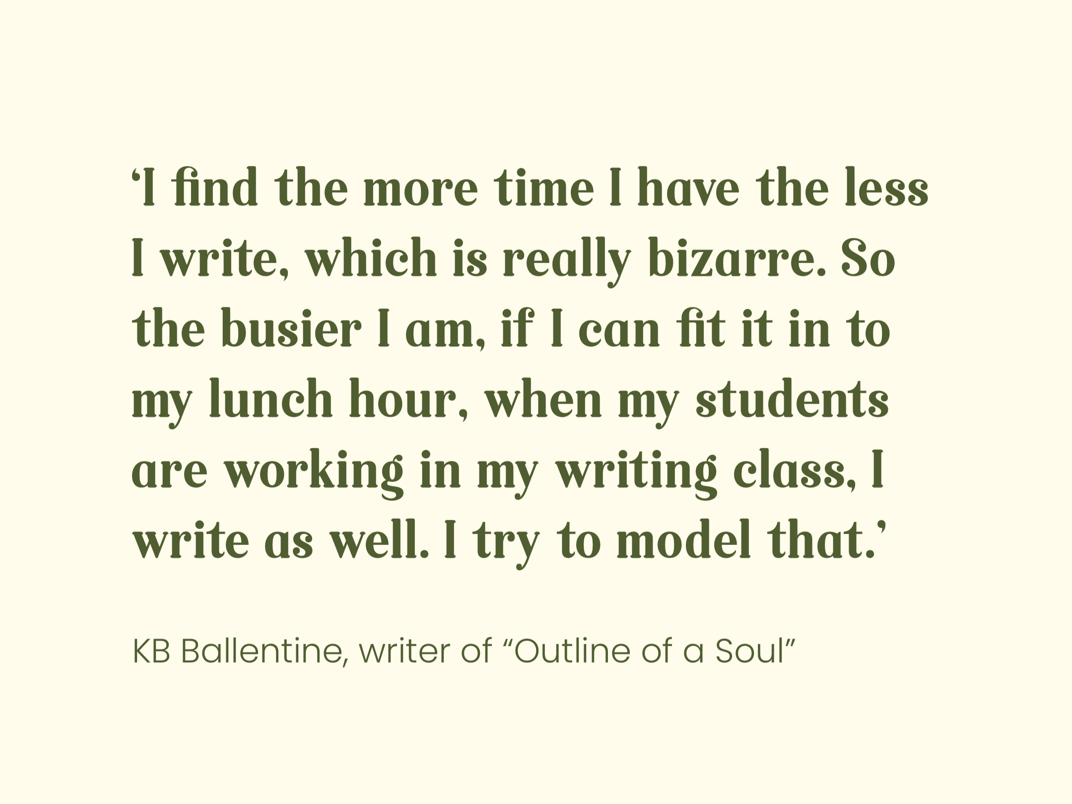Q&A with K.B. Ballentine