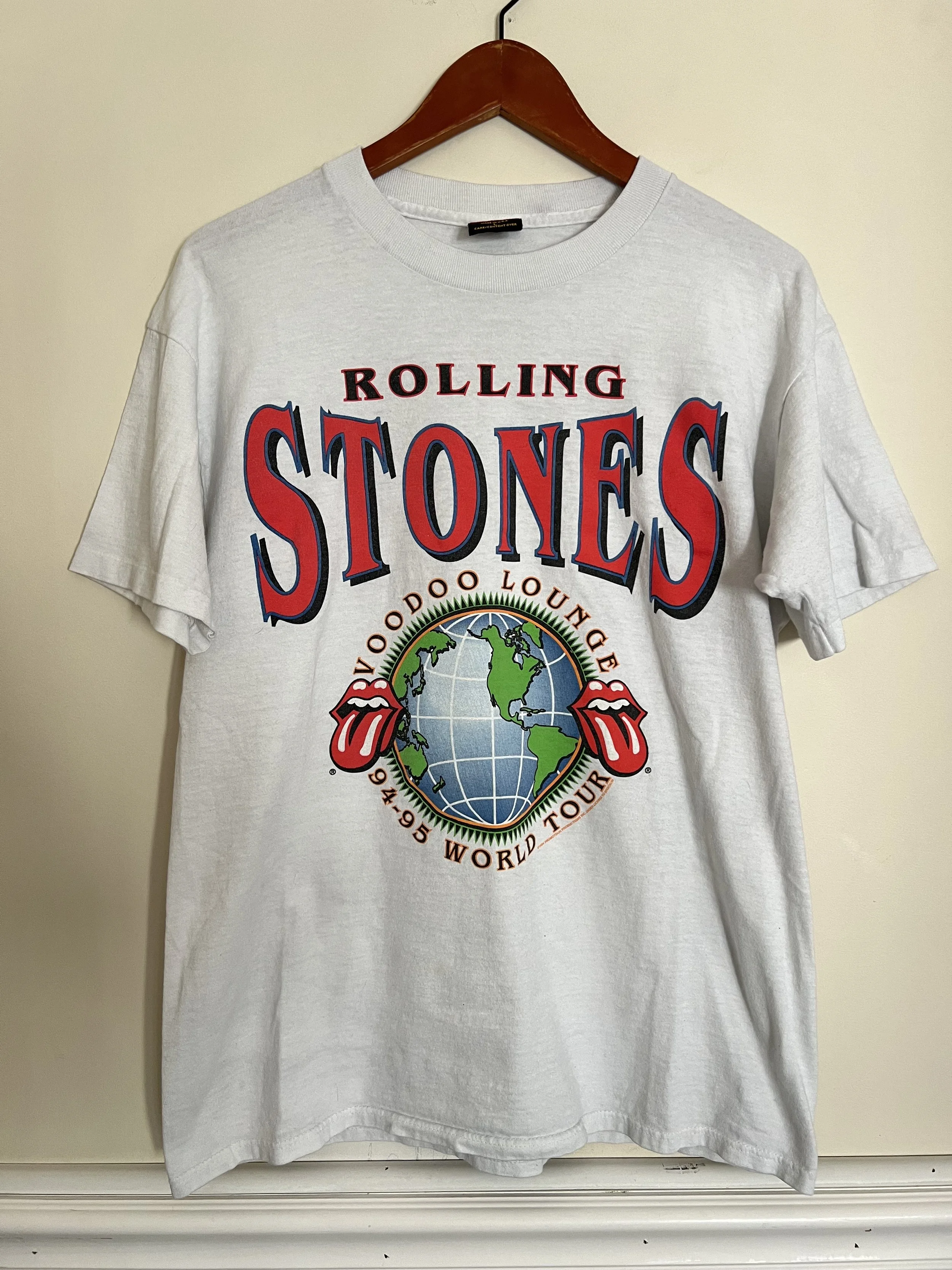 Vintage 1994–95 Rolling Stones Voodoo Lounge World Tour Tee Brockum Tag