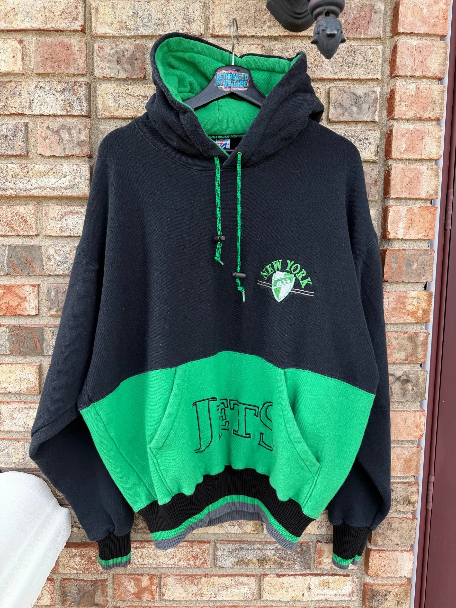 Vintage 90s New York Jets The Game Embroidered Hoodie